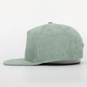 Gorra Snapback de 6 Paneles de Pana, Unisex, Color Sólido, Logotipo Bordado en el Panel Frontal, Gorra Casual para Primavera y Otoño, Talla Adulto - Product Image 4