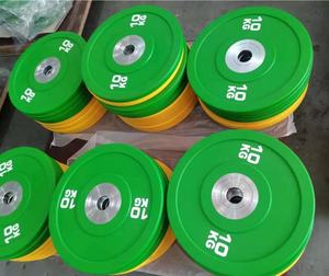 Gym de compétition <span class=keywords><strong>Kg</strong></span> changement plaques de pare-chocs ensemble de plaques d'haltérophilie Lbs plaque de pare-chocs de compétition en caoutchouc personnalisé <span class=keywords><strong>45</strong></span> livres - Product Image 5
