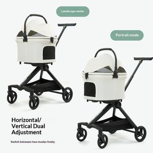 عربة حيوانات أليفة معدنية قابلة للطي بأربع عجلات من هيفي آنهوي، سهلة الاستخدام بزر واحد للكلاب والكلاب الصغيرة - Product Image 4