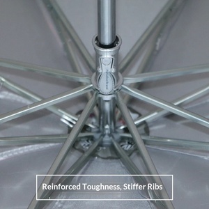 Greenmark Compact Lightweight Automatic 3-Folding Adult Umbrella <b>Torch</b> <b>Flashlight</b> 105cm Open Diameter Creative - Product Image 4