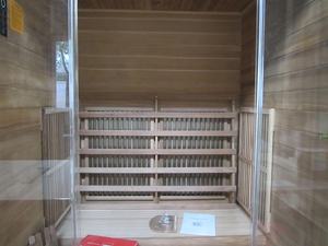 غرفة ساونا داخلية تعمل بالبخار والأشعة تحت الحمراء البعيدة، كابينة حمام سبا خشبية من خشب الشوكران والأرز لشخص أو شخصين - Product Image 4