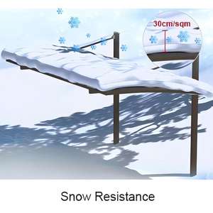 Foshand <span class=keywords><strong>Double</strong></span> Cantilever <span class=keywords><strong>Carport</strong></span> en <span class=keywords><strong>aluminium</strong></span> - Product Image 5