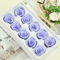 Tête de fleurs conservées pour la décoration en gros 4-5cm fleur éternelle tête de rose éternelle