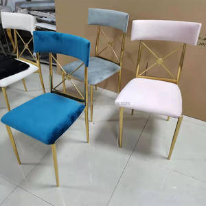 Chaise de mariage en acier inoxydable doré titane pour la mariée et le marié, inventaire 2020 - Product Image 3