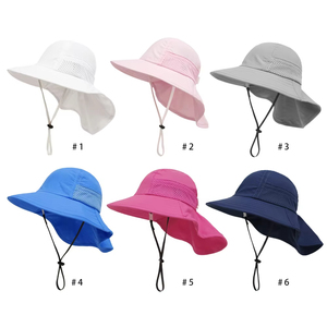 Sombrero de Verano para Niños, Visera para el Sol, Ligero, Transpirable, de Malla, Protector Solar, Sombrero de Pescador para Bebés - Product Image 6