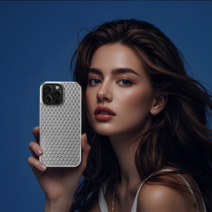 Étui de téléphone portable magnétique de luxe en fibre de verre 2026, fin et antichoc, pour 17 <span class=keywords><strong>Pro</strong></span> <span class=keywords><strong>Max</strong></span>/Air, nouveau design créatif en métal, fibre de carbone et TPU - Product Image 5