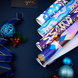 Wholesale High Quality Birthday Tissue <b>Rolls</b> <b>Blue</b> Graffiti Abstract Packaging Wrapping <b>Paper</b> <b>Roll</b> Uperior Craftsmanship - Product Image 1