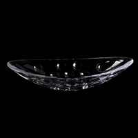 Ensemble de bols en verre taillé style arabe en forme de bateau, décor gravé, écologique, durable, pour servir les fruits, pour les fêtes, la table, la maison