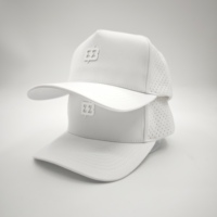 Casquette de golf sportive imperméable à cinq panneaux, broderie personnalisée à la main, faible MOQ, OEM, perforations laser, respirante, choix professionnel