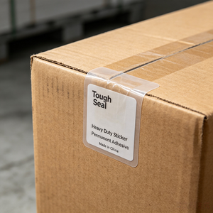 Étiquettes autocollantes personnalisées imprimées pour avertissements, emballage de cartons, résistantes à l'eau, découpées à la forme, rondes, avec informations importantes - Product Image 6