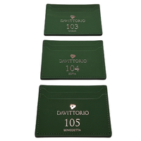 Porte-cartes en cuir personnalisé italien, accessoires de bureau de marque, portefeuille intelligent unisexe pour cartes de crédit, articles pour l'hôtellerie