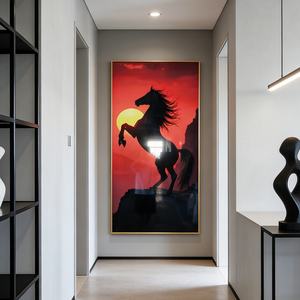 Decoración de Lujo, Impresión HD en Lienzo, Pintura de Caballos, Animales, Cristal, Porcelana, Decoración del Hogar, Mural LED, Venta al por Mayor, Personalizado - Product Image 3
