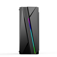 Boîtiers PC Gaming Mid-Tower Dunao en Gros avec Panneau Latéral en Acrylique LED et Ports Audio Frontaux