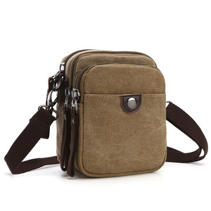 Vente à chaud sac pour hommes de style britannique à la mode vente en gros <span class=keywords><strong>pas</strong></span> <span class=keywords><strong>cher</strong></span> petit sac à bandoulière léger sac latéral en toile à bandoulière - Product Image 4