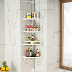 Estante <span class=keywords><strong>de</strong></span> <span class=keywords><strong>Ducha</strong></span> Esquinero Giratorio Resistente a <span class=keywords><strong>la</strong></span> Oxidación, Estante <span class=keywords><strong>de</strong></span> Almacenamiento <span class=keywords><strong>de</strong></span> 4 Niveles Ajustable para Baño, Estante <span class=keywords><strong>de</strong></span> Almacenamiento para Inodoro con Barra <span class=keywords><strong>de</strong></span> Tensión - Product Image 2