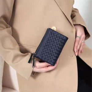 Portefeuille pliable pour femme en tissu PU, couleurs unies, avec fentes pour cartes, personnalisable avec logo, étui <span class=keywords><strong>porte</strong></span>-<span class=keywords><strong>monnaie</strong></span> - Product Image 4