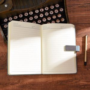High Quality A5 100Sheets Pu Leather Hardcover Business Office Notebook Dairy Book for Student - Product Image 3