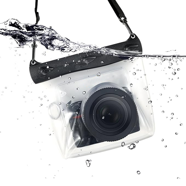 Eco Friendly Professional Portable Lightweight Waterproof Camera Housing Diving Photography Transparent Front Zipper Casual