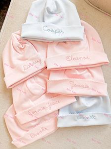 Conjunto de Ropa para Bebé Recién Nacido, 100% Algodón Peinado, con Ribete de Picot, <span class=keywords><strong>Pijama</strong></span>, Gorro, Personalizado, Traje de <span class=keywords><strong>Hospital</strong></span> para Bebé - Product Image 2