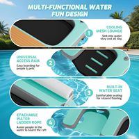 Plateforme flottante gonflable FBsport pour l'extérieur, quai gonflable, grand trampoline, plateforme flottante portable pour lac