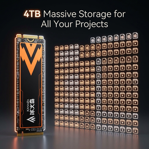 KANAGA 4TB NVMe M.2 SSD PCIe 4.0 Solution de stockage ultra-rapide pour le montage vidéo et la création de contenu - Product Image 5