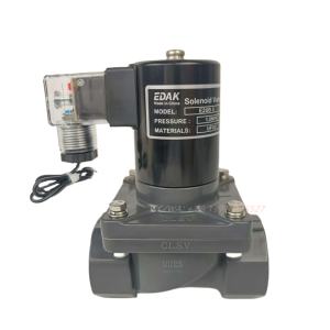 Original elektrisches Ventil Korrosions beständiges Magnetventil Double Union Normaler weise geschlossenes Magnetventil UPVC CPVC - Product Image 1