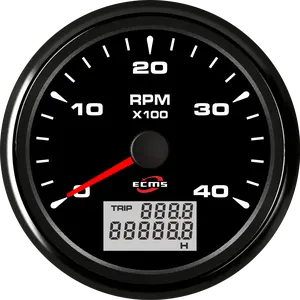 블랙 85mm 엔진 타코미터 4K RPM 게이지 미터 펄스 엔진 RPM 타코미터