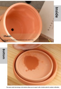 P193 vasi da fiori in ceramica per decorazioni da giardino decorazioni per piante in Terracotta di argilla non smaltata - Product Image 4