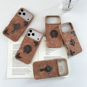 เคสโทรศัพท์มือถือหนัง 3 มิติ สไตล์เรโทรส่วนตัว สำหรับ iPhone 17 <span class=keywords><strong>Air</strong></span>  สำหรับ Apple 16 Pro <span class=keywords><strong>Max</strong></span> อุปกรณ์เสริม DIY ทันสมัย รุ่น 13 14 15 Plus - Product Image 1