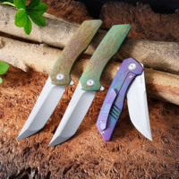 GT-T0075 Titanlegierung Oxidiertes Klappmesser VG-10 Keramikkugellager Taschenmesser Hochwertige Sammlermesser