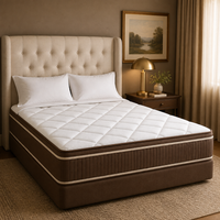 Matelas hybride à ressorts ensachés en mousse à mémoire de forme de bambou, avec gel ventilant et tissu tricoté, tailles Twin, Full, Queen, King, roulé en boîte
