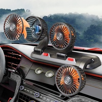 24V 12V üç 3 kafaları araba fanı üçlü üç kafaları dashboard kamyon fan araba aksesuarları 2023 RV tekne kabin karavan van