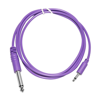 Câble Jack 6,35 mm TS Mâle vers 3,5 mm TS Mâle Coloré pour Microphone, Moniteur, Lecteur DVD, Gaine en PVC