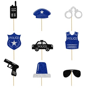 Décorations de fête de remise de diplôme de l'Académie de police DAMAI et pics alimentaires pour les fournitures de fête de remise de diplôme des officiers de police - Product Image 2