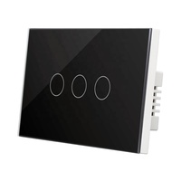Interrupteur mural tactile Wifi Standard US amélioré Compatible avec neutre/non neutre 1/2/3/4 Gang blanc noir Gua panneau en verre trempé