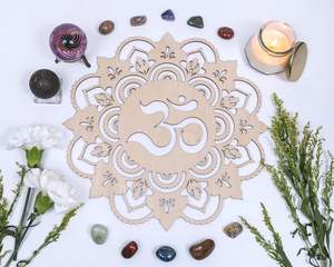 Arte Murale <span class=keywords><strong>in</strong></span> <span class=keywords><strong>Legno</strong></span> di Geometria Sacra Stile Vintage 12\" Decorazione <span class=keywords><strong>da</strong></span> <span class=keywords><strong>Parete</strong></span> Simbolo Sonoro Sacro <span class=keywords><strong>Mandala</strong></span> Design Zen per Casa Yoga Meditazione - Product Image 3