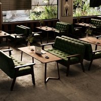 Retro Café Tisch-Stuhl-Set für 4 Personen Anpassbar für Bars, Esszimmer, Teehäuser, Milchtee-Läden Massivholz Gewerbliche Nutzung