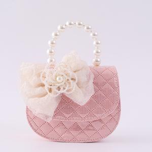 新しいスタイルの多用途子供用バッグ、キュートなミニプリンセスボウパールハンドバッグ、クロスボディバッグ - Product Image 6
