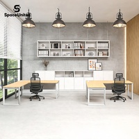 Ensemble bureau et chaise de direction SpaceUnited avec pieds modernes, mobilier de bureau pour poste de travail
