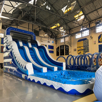 Toboggan aquatique gonflable d'intérieur en PVC durable Parc de trampoline d'aventure amusant pour la maternelle Usage public et résidentiel