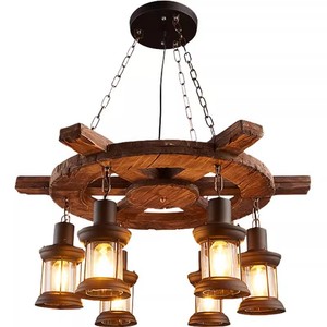 Lampes suspendues en <span class=keywords><strong>bois</strong></span> Farmhouse Lustres <span class=keywords><strong>Luminaire</strong></span> <span class=keywords><strong>Suspension</strong></span> Vintage Kitchen Pendant Lighting - Product Image 6