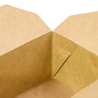 Boîte à lunch en papier kraft écologique, anti-fuite, conteneur alimentaire jetable avec couvercle, taille personnalisée, emballage à emporter pour restaurant