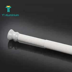 Alüminyum Perde Çubuk 70-120cm Uzatılabilir Ayarlanabilir Gerilim Teleskopik duş çubuğu Banyo Için