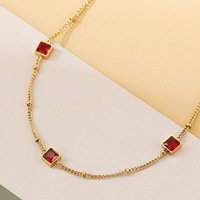 Parure de bijoux vintage en acier inoxydable plaqué or 18 carats étincelant vert rouge blanc pendentif collier bracelet parure cadeau