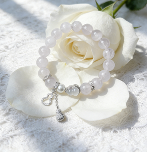 คริสตัลผงธรรมชาติ ดีไซน์<span class=keywords><strong>ดั้งเดิม</strong></span> รูปทรงน้ำเต้า สร้อยข้อมือลูกปัดทรงกลมสำหรับผู้หญิง ของขวัญคริสตัลสุดหรู - Product Image 2