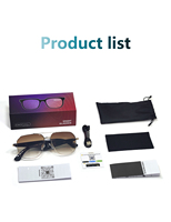 GY100 Lunettes de Soleil Intelligentes Traducteur Vocal Sans Fil Multi-Langues Assistant Vocal Recharge Magnétique Bluetooth Traduction IA