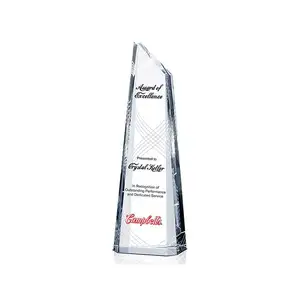 High-Grade Crystal Trophy Custom Student Graduation Souvenirs Transparent Crystal Fashionable Trophy