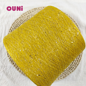 Hilo de Lino y Algodón de Alta Calidad de 3 Capas, con Lurex Dorado y Lentejuelas Pequeñas de 2mm y 3mm, Nuevo Hilo <span class=keywords><strong>en</strong></span> Venta - Product Image 5
