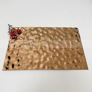 ANN030 Panneau en acier inoxydable or rose ondulé certifié ASTM de qualité supérieure, design 3D gaufré personnalisé pour murs et plafonds de luxe - Product Image 4