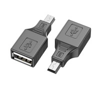Adaptador Mini USB OTG de 90 Grados, Mini Macho a USB Hembra para Teclado, Ratón, Controlador de Juegos, Unidad Flash